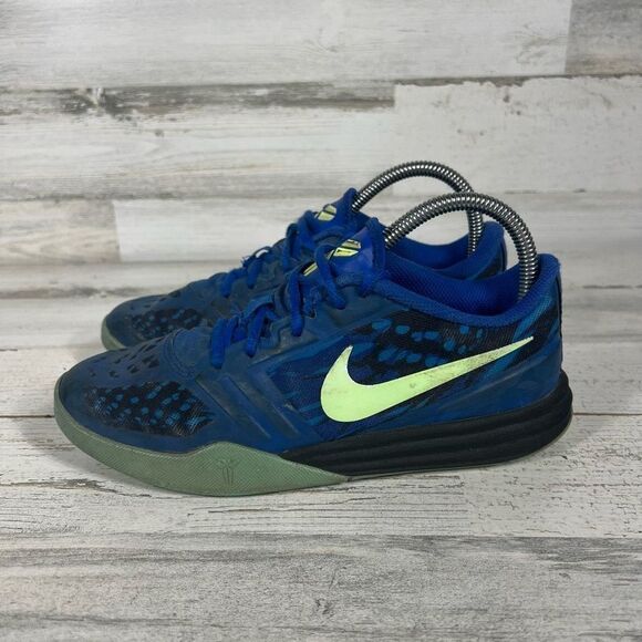 Nike Youth‎ Kobe Bryant Mentality Lace Up Blue Volt Basketball Shoes Size 5Y - Picture 2 of 8